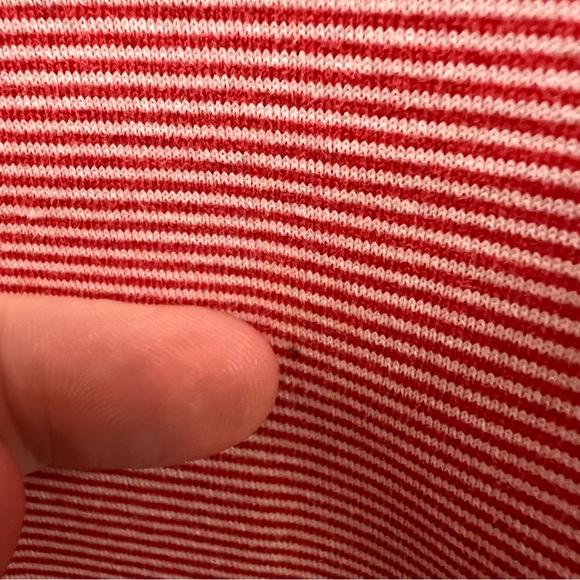 Magnolia Lane Red & White Stripe PGA Masters Polo 100% Cotton Size Large - Picture 4 of 10